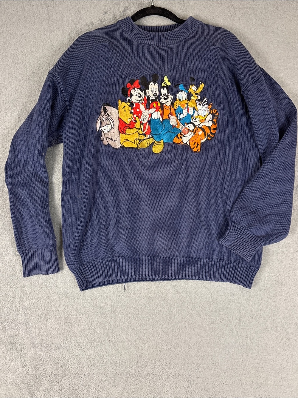Navy Disney Character Crewneck Sweater
